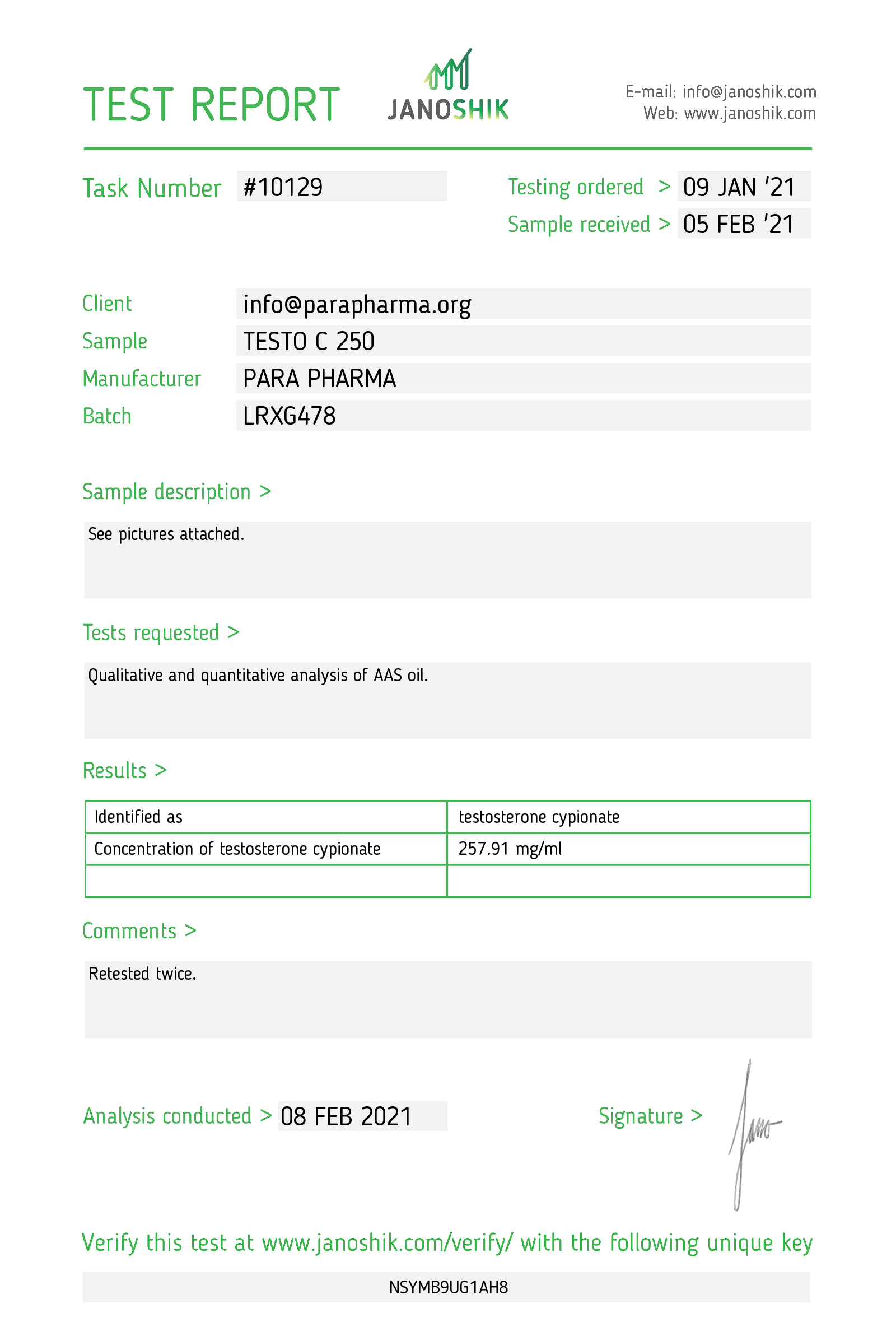 TESTO C250